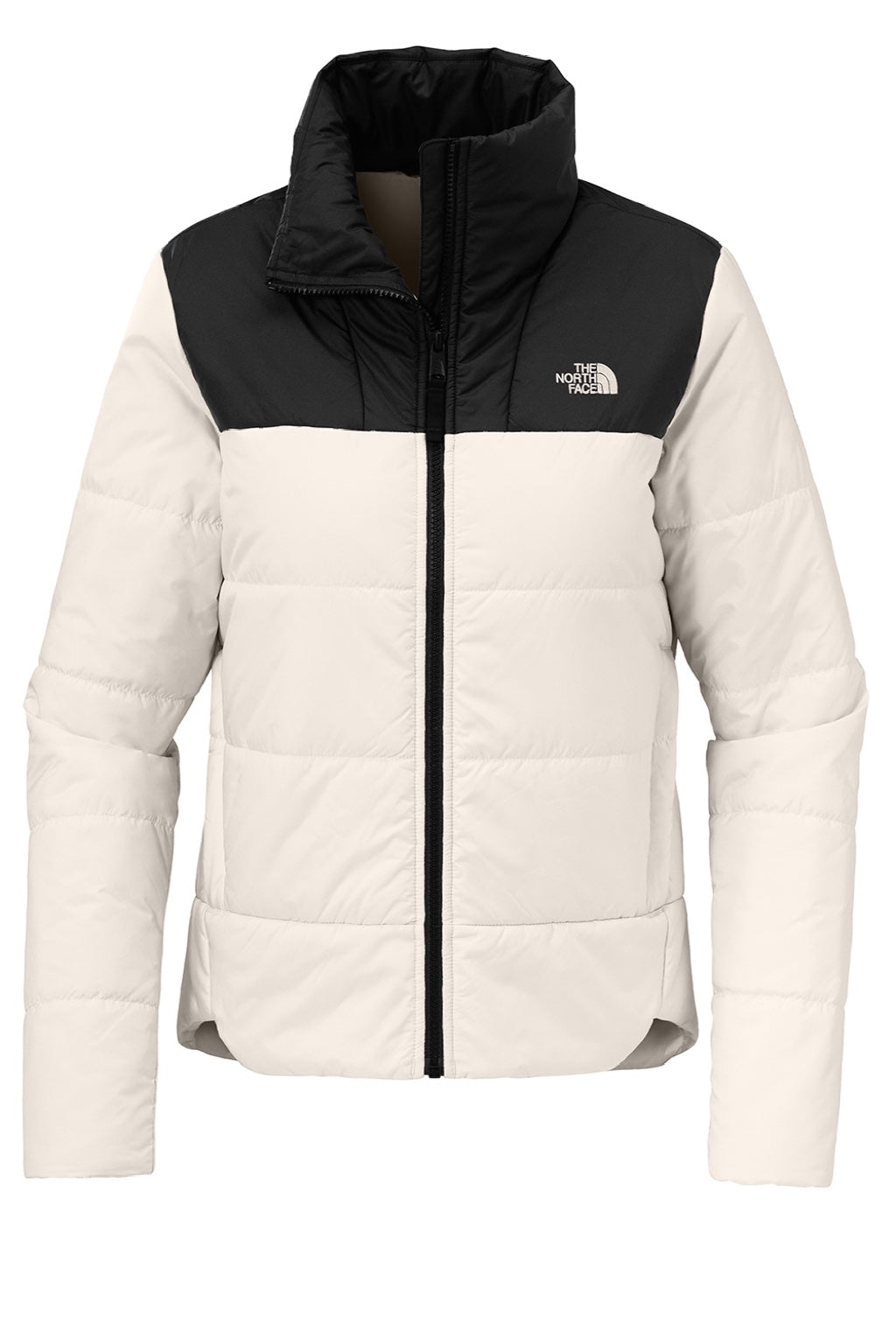 The North Face NF0A7V6K Womens Everyday Water Resistant Insulated Full Zip Jacket Vintage White Flat Front