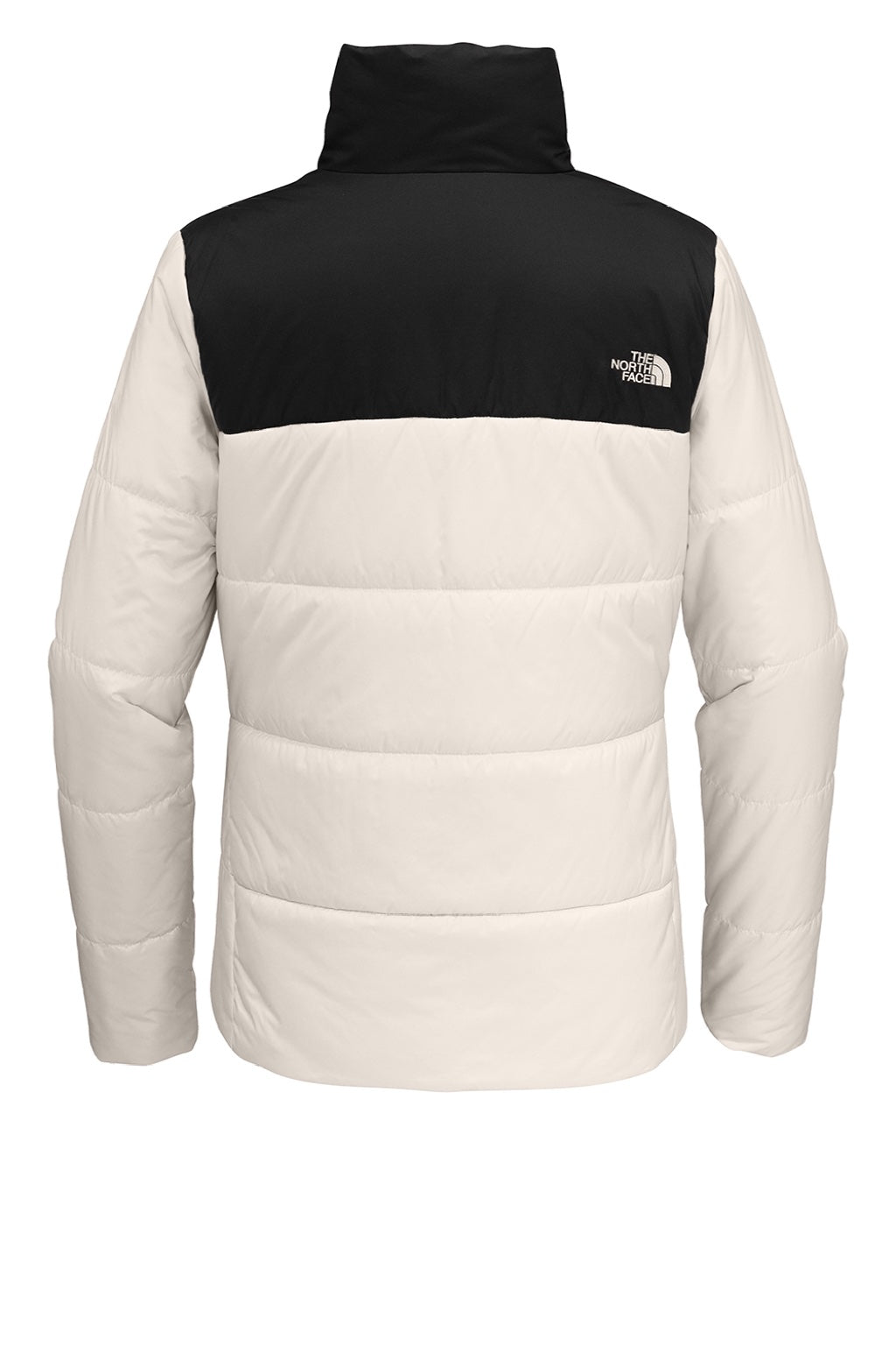 The North Face NF0A7V6K Womens Everyday Water Resistant Insulated Full Zip Jacket Vintage White Flat Back