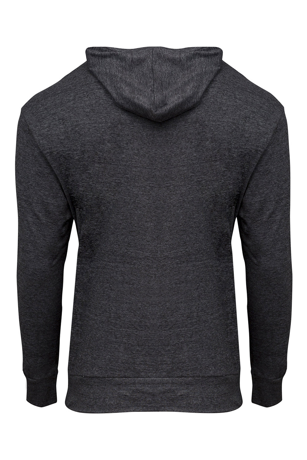 Threadfast Apparel 302Z Mens Full Zip Hooded Sweatshirt Hoodie w/ Pockets Black Flat Back