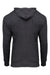 Threadfast Apparel 302Z Mens Full Zip Hooded Sweatshirt Hoodie w/ Pockets Black Flat Back