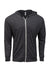 Threadfast Apparel 302Z Mens Full Zip Hooded Sweatshirt Hoodie w/ Pockets Black Flat Front