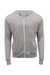 Threadfast Apparel 302Z Mens Full Zip Hooded Sweatshirt Hoodie w/ Pockets Grey Flat Front