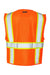 Kishigo 1163-1164 Unisex Ultra Cool Solid Front Vest w/ Mesh Back Orange Flat Back