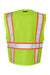Kishigo 1163-1164 Unisex Ultra Cool Solid Front Vest w/ Mesh Back Lime Green Flat Back