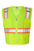 Kishigo 1163-1164 Unisex Ultra Cool Solid Front Vest w/ Mesh Back Lime Green Flat Front