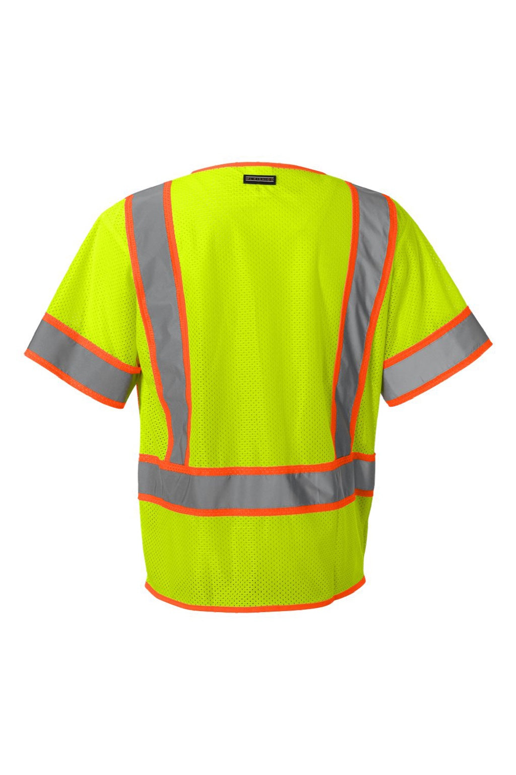 Kishigo 1242-1243 Unisex Ultra Cool 6 Pocket Mesh Surveyors Vest Lime Green Flat Back