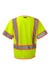Kishigo 1242-1243 Unisex Ultra Cool 6 Pocket Mesh Surveyors Vest Lime Green Flat Back