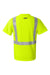 Kishigo 9110-9111 Mens High Performance Microfiber Short Sleeve Crewneck T-Shirt Lime Green Flat Back
