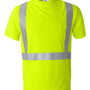 Kishigo Mens High Performance Moisture Wicking Microfiber Short Sleeve Crewneck T-Shirt w/ Pocket - Lime Green