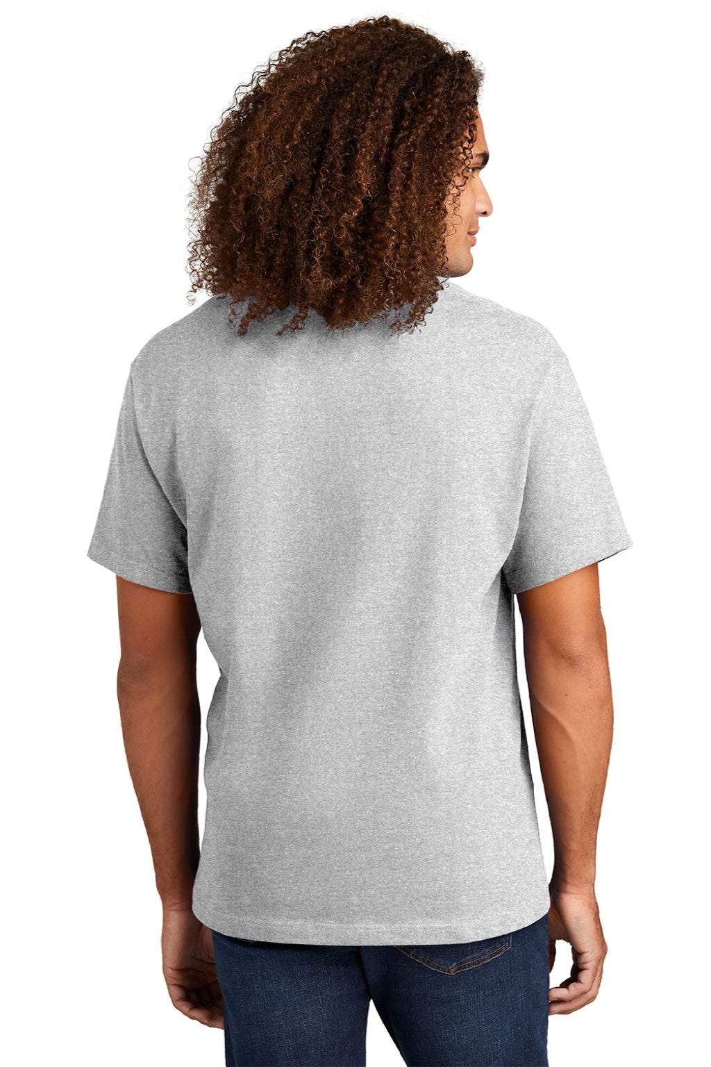 American Apparel 1301 Mens Short Sleeve Crewneck T-Shirt Ash Grey Model Back