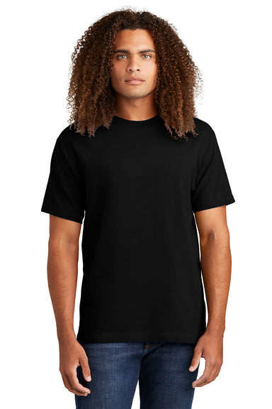 American Apparel 1301/AL1301 Mens Short Sleeve Crewneck T-Shirt Black Model Front