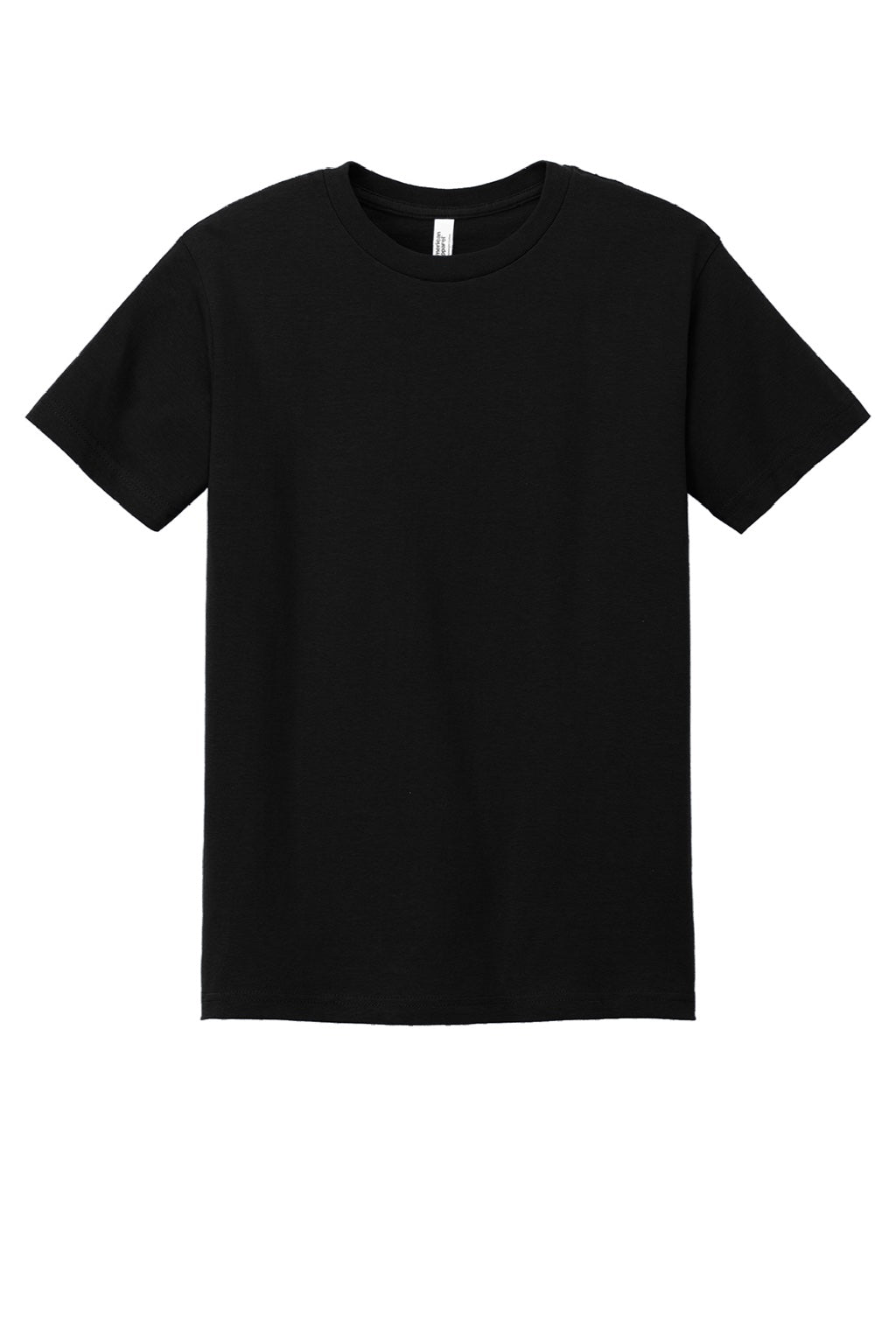American Apparel 1301 Mens Short Sleeve Crewneck T-Shirt Black Flat Front