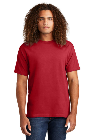 American Apparel 1301/AL1301 Mens Short Sleeve Crewneck T-Shirt Cardinal Red Model Front