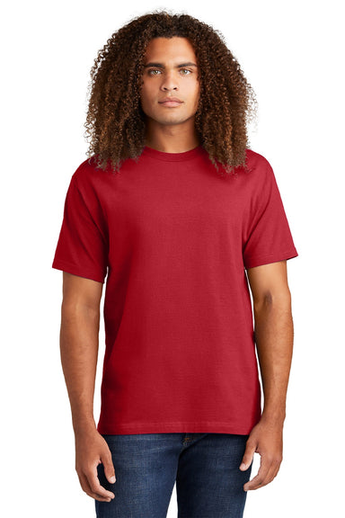 American Apparel 1301 Mens Short Sleeve Crewneck T-Shirt Cardinal Red Model Front