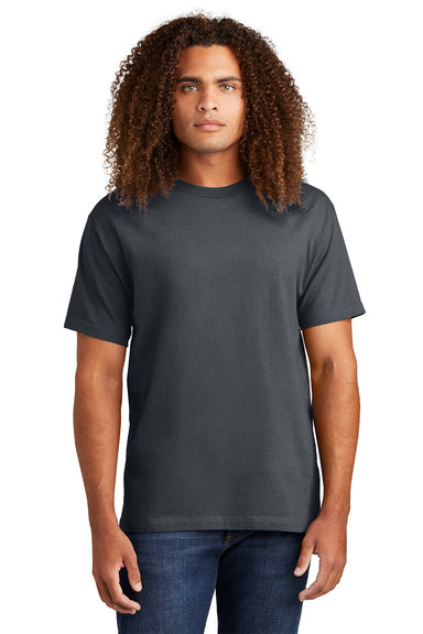 American Apparel 1301/AL1301 Mens Short Sleeve Crewneck T-Shirt Charcoal Grey Model Front