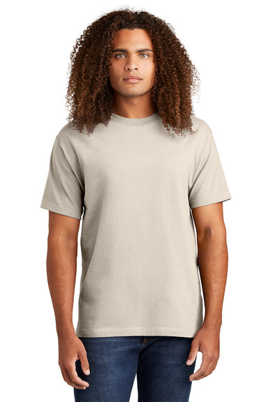 American Apparel 1301/AL1301 Mens Short Sleeve Crewneck T-Shirt Cream Model Front