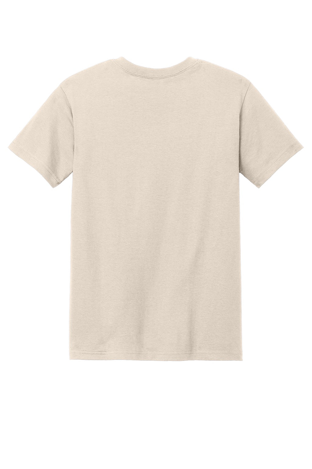 American Apparel 1301 Mens Short Sleeve Crewneck T-Shirt Cream Flat Back