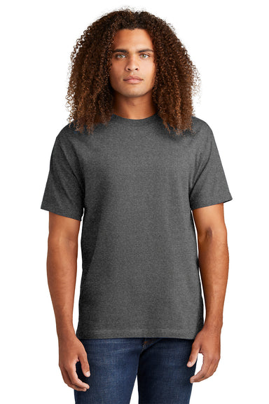 American Apparel 1301/AL1301 Mens Short Sleeve Crewneck T-Shirt Heather Charcoal Grey Model Front