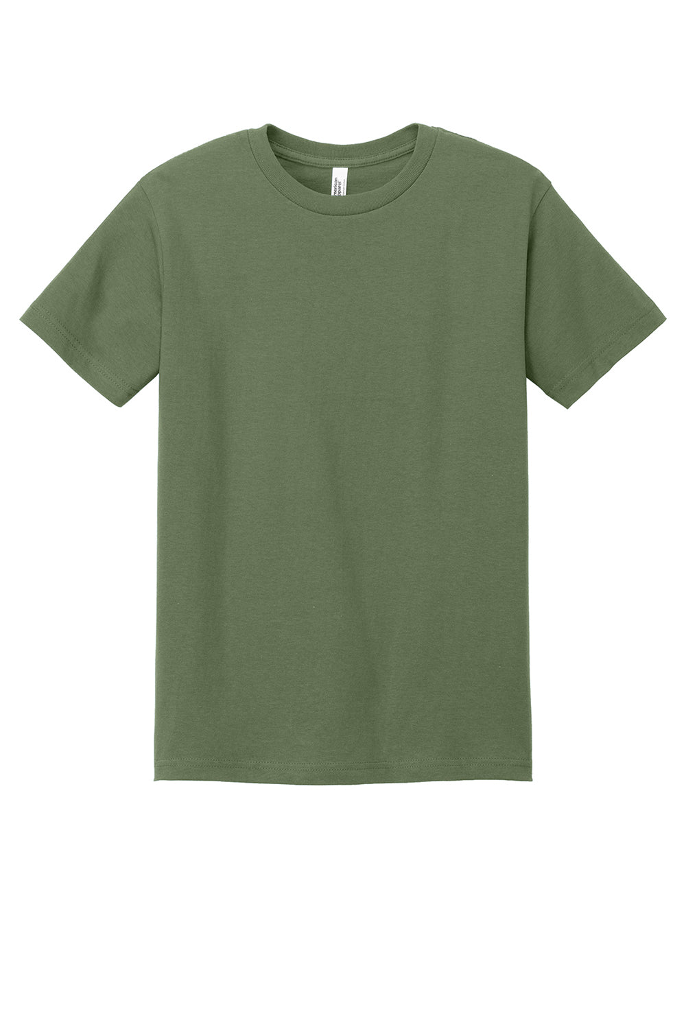American Apparel 1301/AL1301 Mens Short Sleeve Crewneck T-Shirt Military Green Flat Front