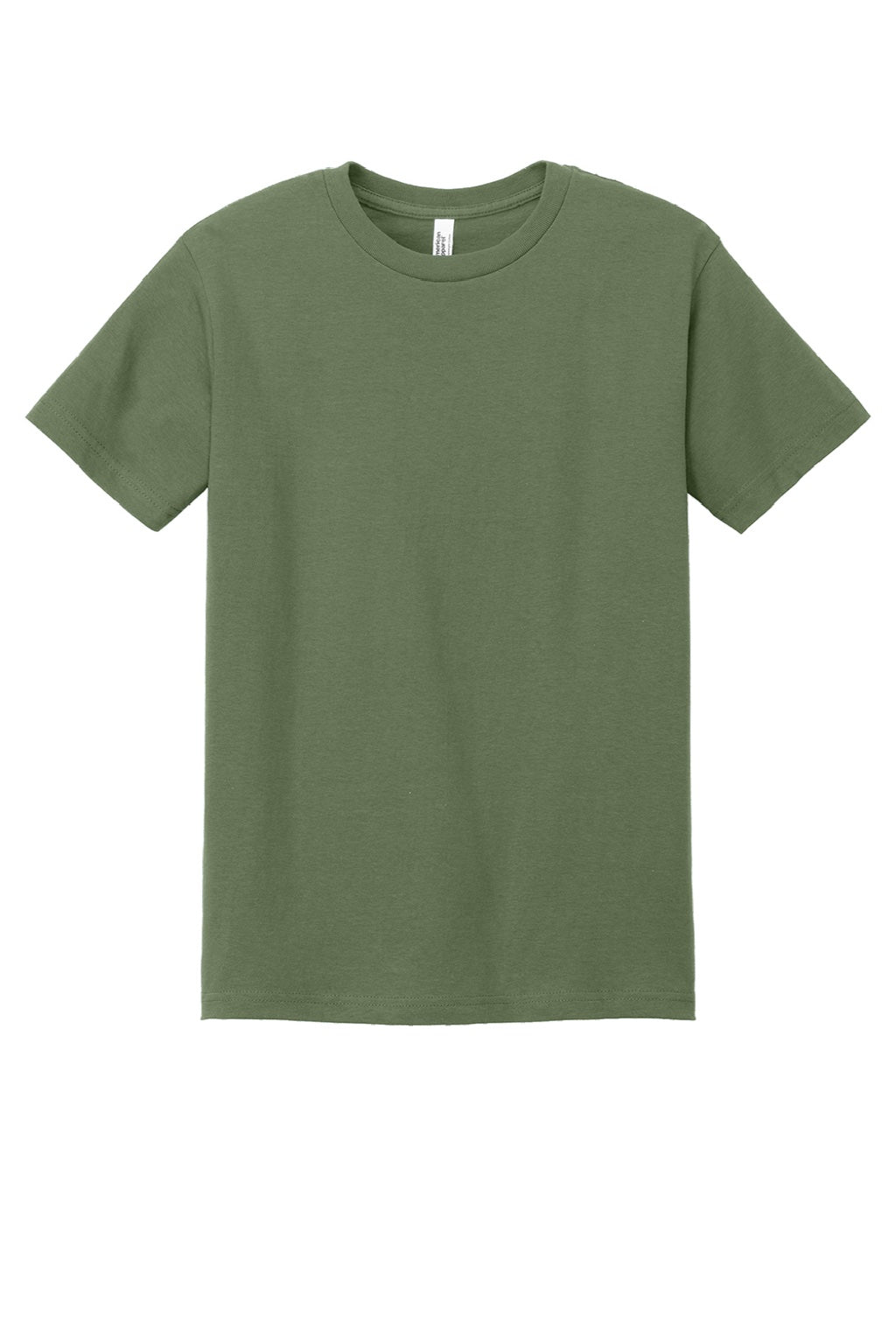 American Apparel 1301 Mens Short Sleeve Crewneck T-Shirt Military Green Flat Front