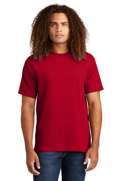 American Apparel 1301/AL1301 Mens Short Sleeve Crewneck T-Shirt Red Model Front