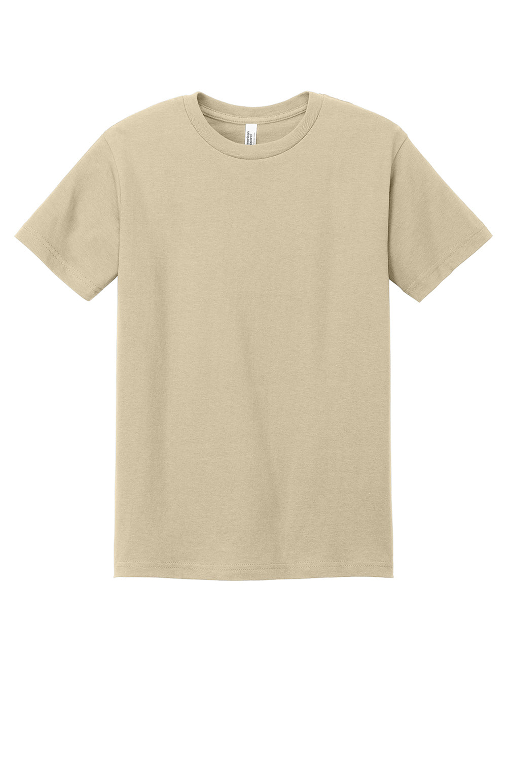 American Apparel 1301/AL1301 Mens Short Sleeve Crewneck T-Shirt Sand Flat Front