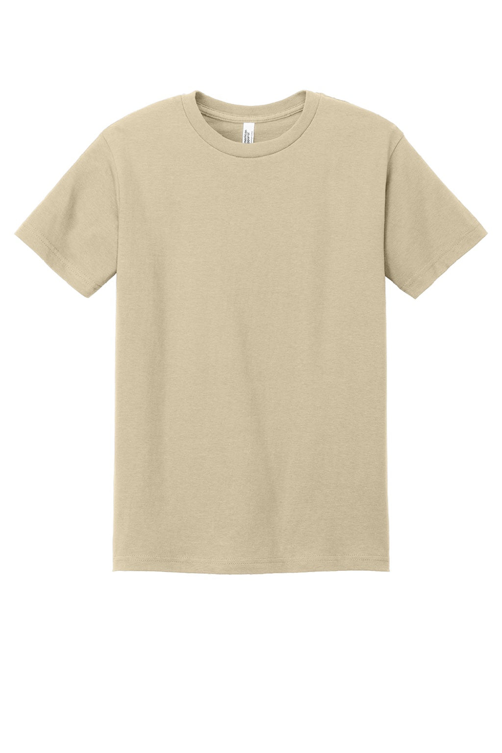 American Apparel 1301 Mens Short Sleeve Crewneck T-Shirt Sand Flat Front