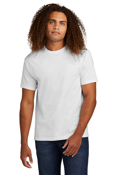 American Apparel 1301/AL1301 Mens Short Sleeve Crewneck T-Shirt White Model Front