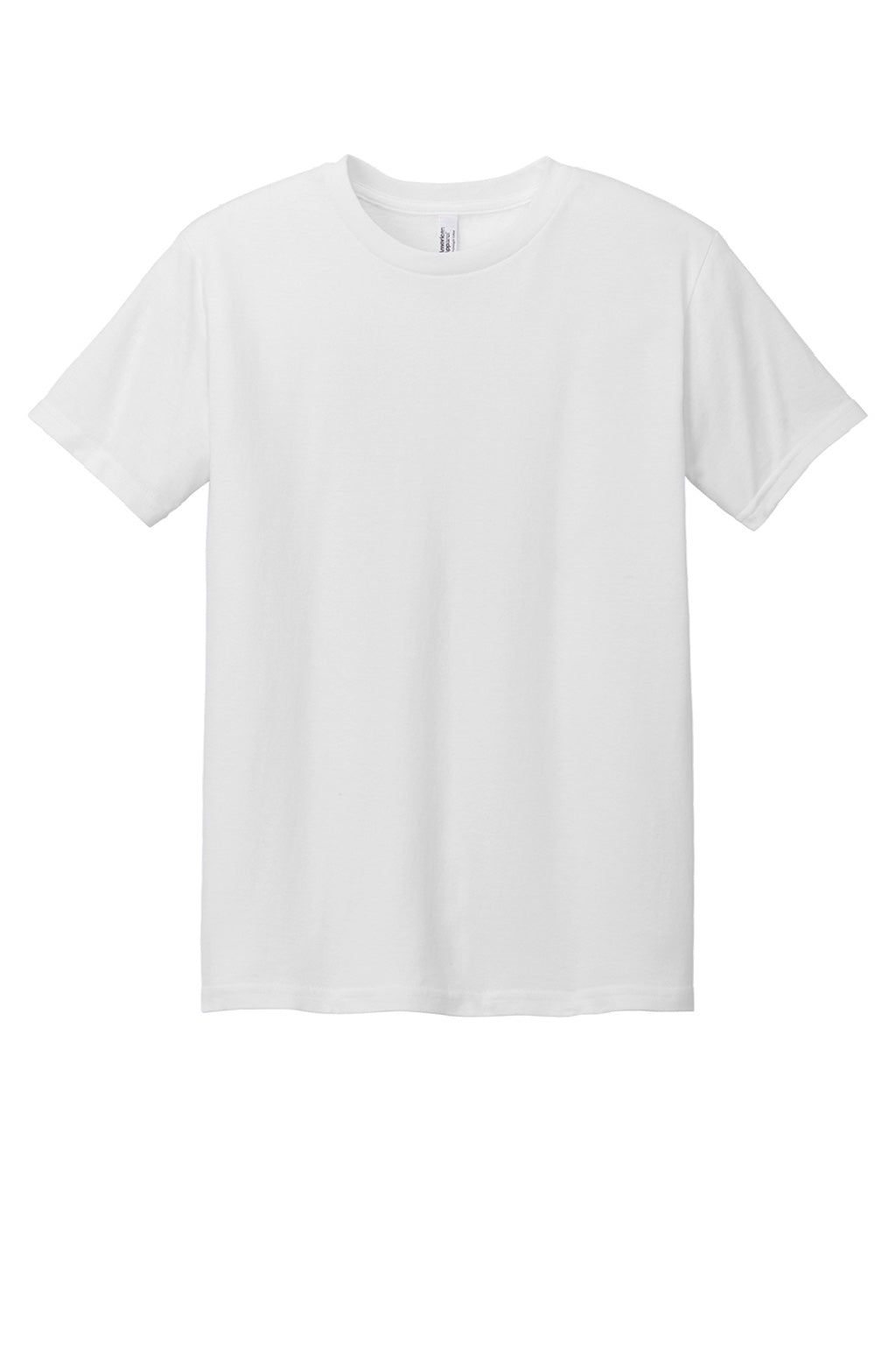 American Apparel 1301 Mens Short Sleeve Crewneck T-Shirt White Flat Front
