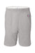Champion 8187 Mens Gym Shorts Oxford Grey Flat Front