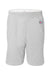 Champion 8187 Mens Gym Shorts Silver Grey Flat Front