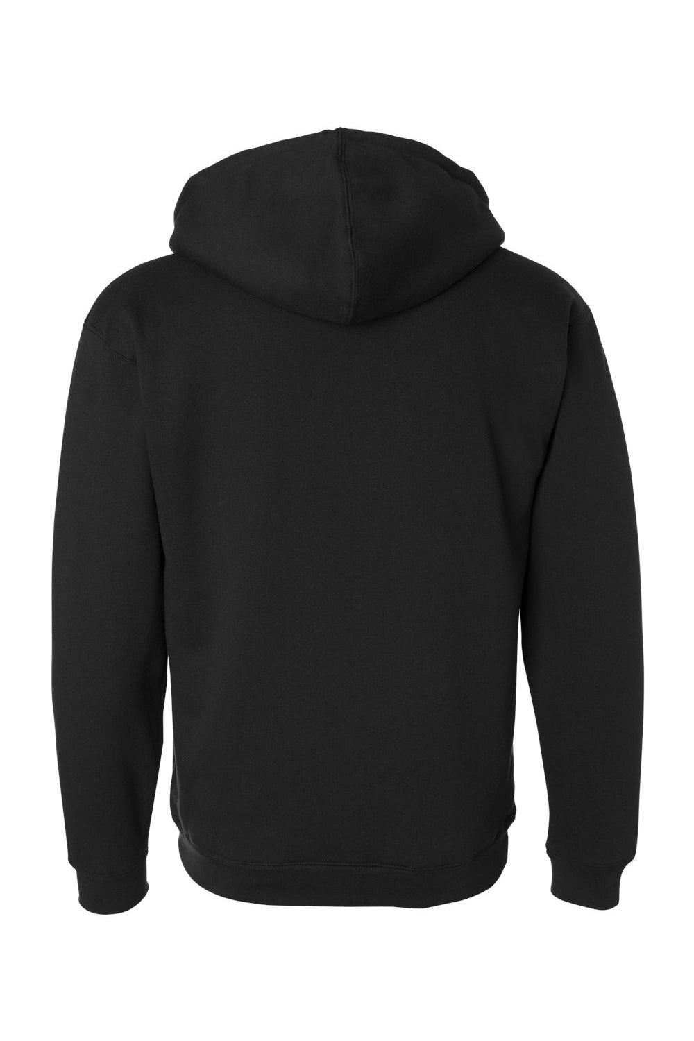 Independent Trading Company EXP40SHZ Mens Sherpa Lined Full Zip Hooded Sweatshirt Hoodie w/ Pockets Black/Natural Flat Back