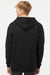 Independent Trading Company EXP40SHZ Mens Sherpa Lined Full Zip Hooded Sweatshirt Hoodie w/ Pockets Black/Natural Model Back