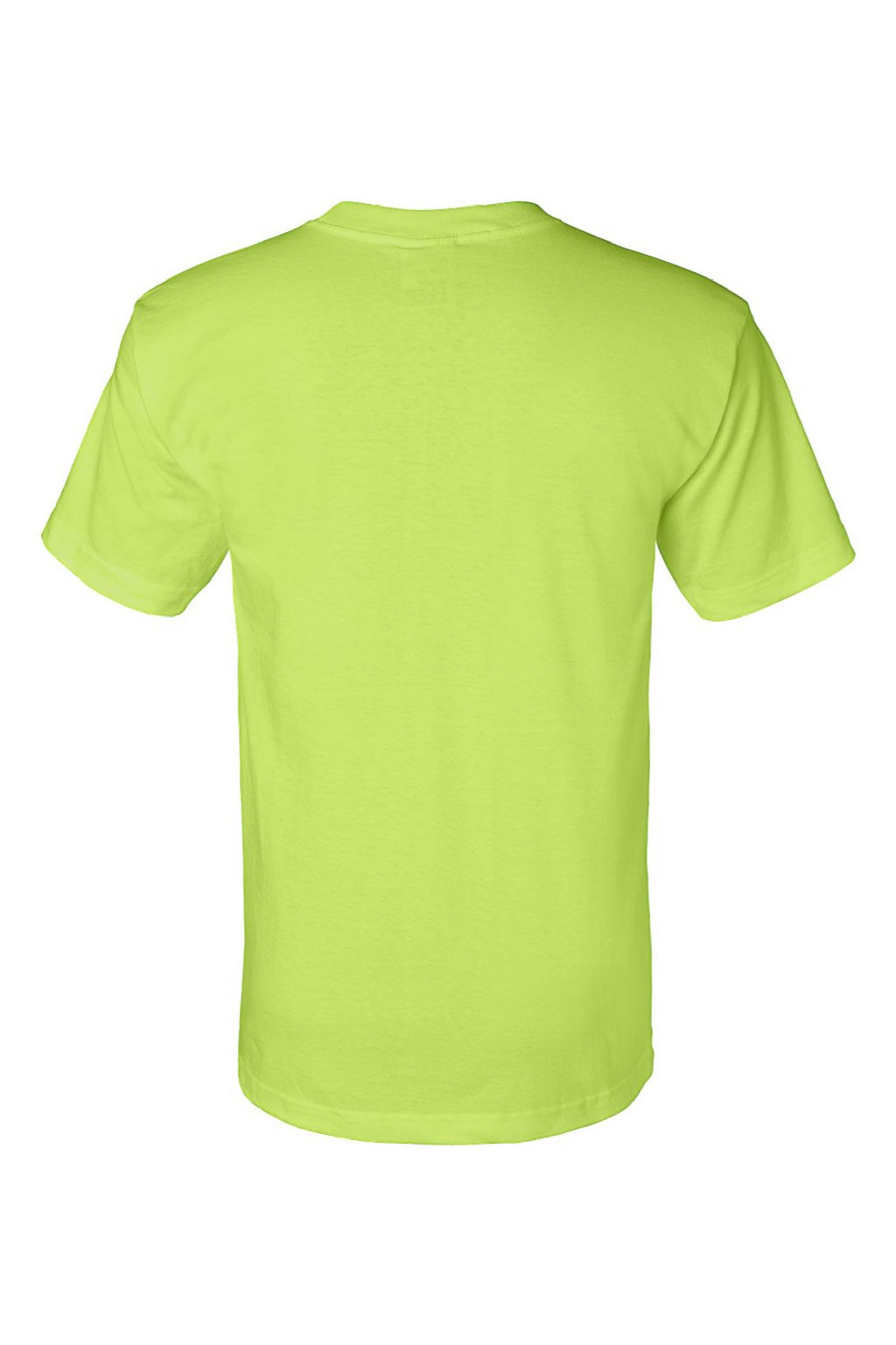 Bayside 2905 Mens USA Made Short Sleeve Crewneck T-Shirt Lime Green Flat Back
