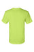 Bayside 2905 Mens USA Made Short Sleeve Crewneck T-Shirt Lime Green Flat Back