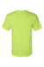 Bayside BA2905 Mens USA Made Short Sleeve Crewneck T-Shirt Lime Green Flat Back