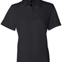 Sierra Pacific Womens Moisture Wicking Mesh Short Sleeve Polo Shirt - Black - NEW