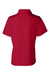 Sierra Pacific 5469 Womens Moisture Wicking Mesh Short Sleeve Polo Shirt Red Flat Back