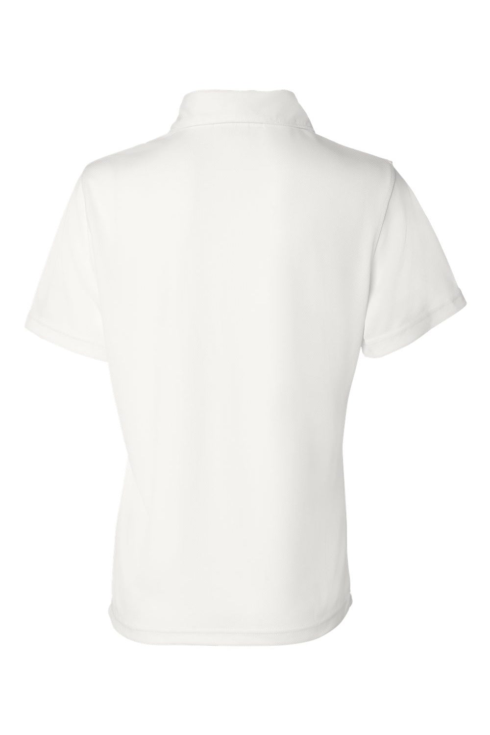 Sierra Pacific 5469 Womens Moisture Wicking Mesh Short Sleeve Polo Shirt White Flat Back