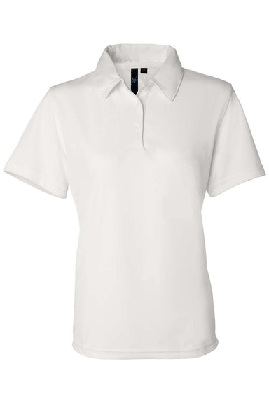 Sierra Pacific 5469 Womens Moisture Wicking Mesh Short Sleeve Polo Shirt White Flat Front