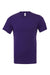 Bella + Canvas BC3001/3001C Mens Jersey Short Sleeve Crewneck T-Shirt Team Purple Flat Front