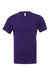 Bella + Canvas BC3001/3001 Mens Jersey Short Sleeve Crewneck T-Shirt Team Purple Flat Front