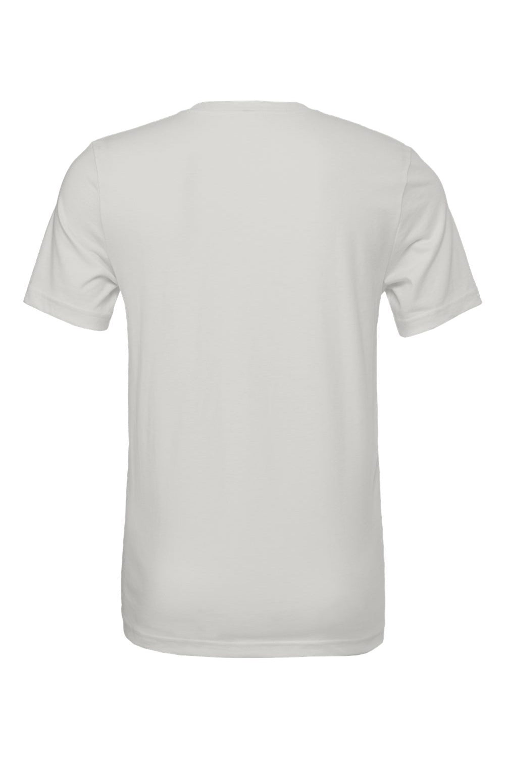 Bella + Canvas BC3001/3001C Mens Jersey Short Sleeve Crewneck T-Shirt Silver Grey Flat Back