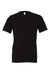 Bella + Canvas BC3001/3001 Mens Jersey Short Sleeve Crewneck T-Shirt Black Flat Front