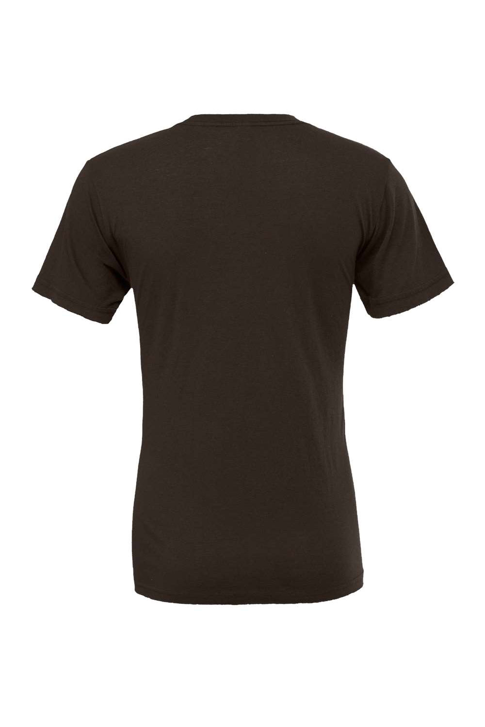 Bella + Canvas BC3001/3001C Mens Jersey Short Sleeve Crewneck T-Shirt Brown Flat Back