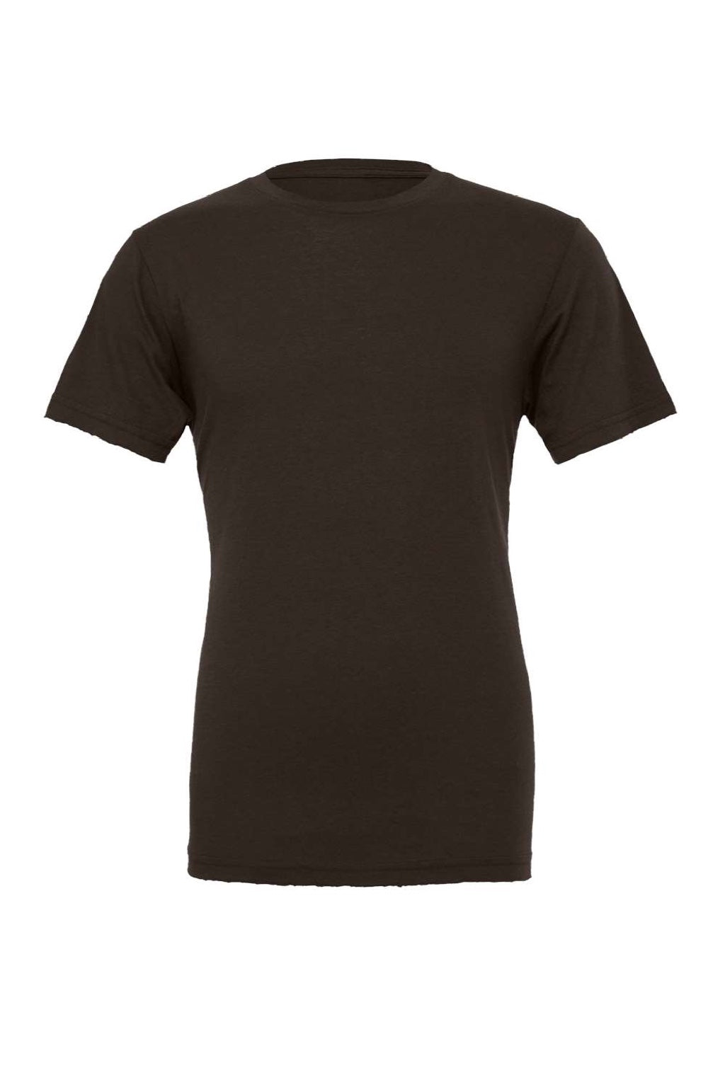 Bella + Canvas BC3001/3001 Mens Jersey Short Sleeve Crewneck T-Shirt Brown Flat Front