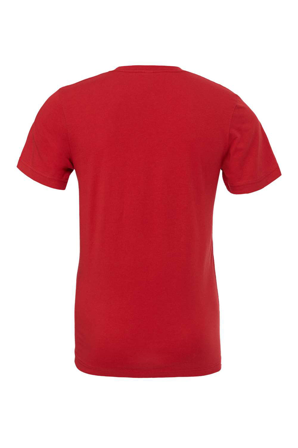 Bella + Canvas BC3001/3001C Mens Jersey Short Sleeve Crewneck T-Shirt Canvas Red Flat Back