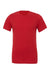 Bella + Canvas BC3001/3001C Mens Jersey Short Sleeve Crewneck T-Shirt Canvas Red Flat Front