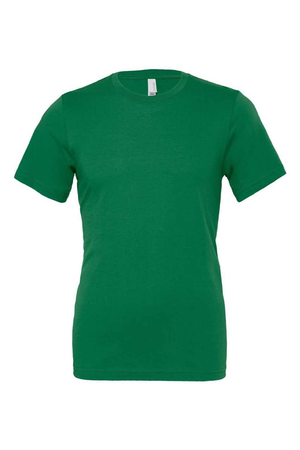 Bella + Canvas BC3001/3001 Mens Jersey Short Sleeve Crewneck T-Shirt Evergreen Flat Front