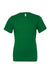 Bella + Canvas BC3001/3001C Mens Jersey Short Sleeve Crewneck T-Shirt Kelly Green Flat Front